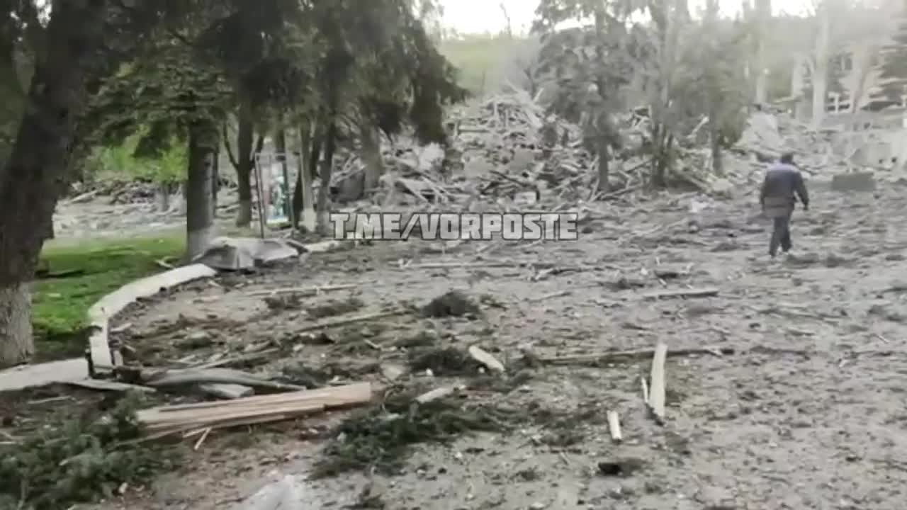 Ukraine War - All that remains of one of the barracks of the Armed Forces of Ukraine