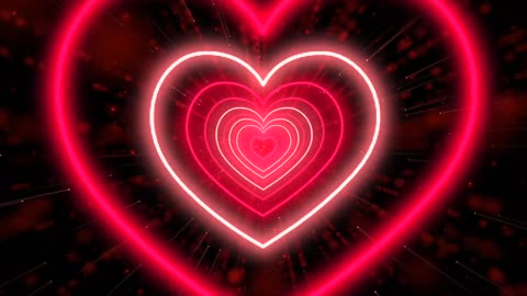 206. Background Video❤️Heart Background Neon Heart Heart