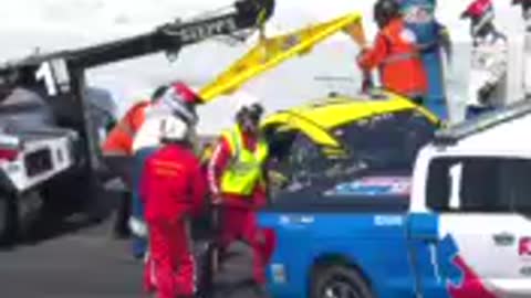 Josh Bilicki has issues, spins and makes contact with the wall at Pocono