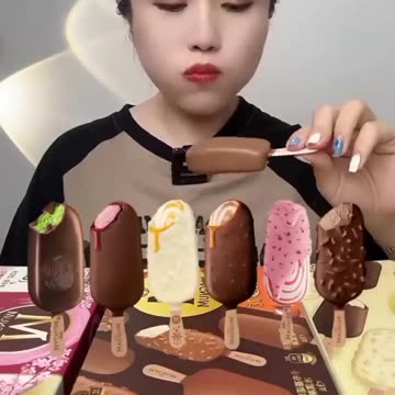 Devouring Ice Creams in One Bite | #asmr #food #funny #eating #shorts