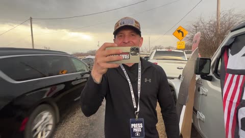 Street preachers at the Quemado, Tx Trucker's Convoy