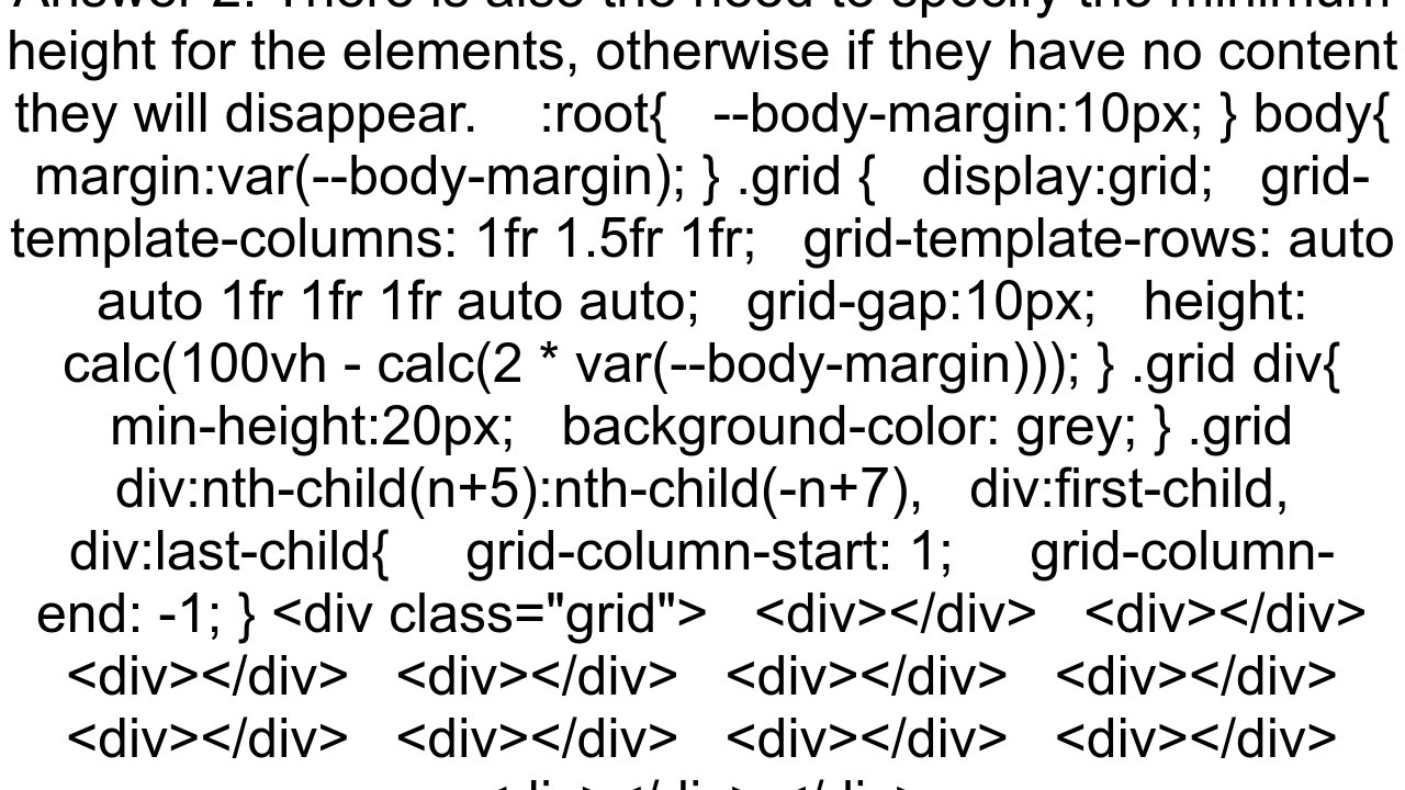 How do I specify row heights in CSS Grid layout
