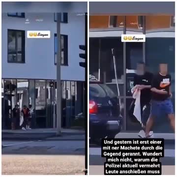 19-jähriger Einmann 2022 mit Machete in Siegen