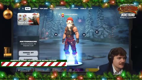 America First Christmas MONEYBOMB Marathon Stream Fortnite Tournament round 1