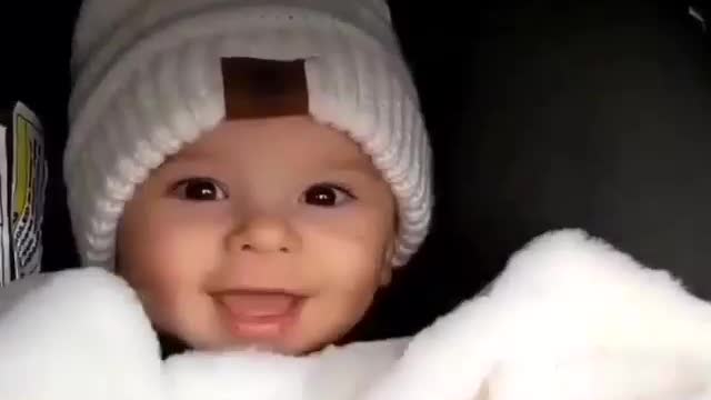 Cute baby with smiling