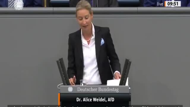 Speech by Dr. Alice Weidel (AfD) in the German Bundestag about Merkel's ruined Germany