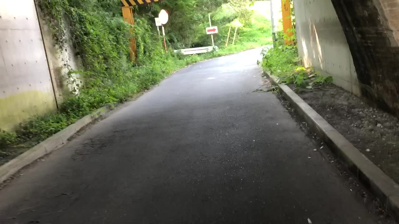 Walking under the train tracks in Saitama Japan