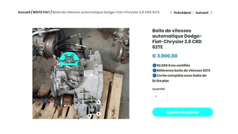 ALLOMOTEUR.COM - Boite de vitesses automatique Dodge-Fiat-Chrysler 2.8 CRD 62TE