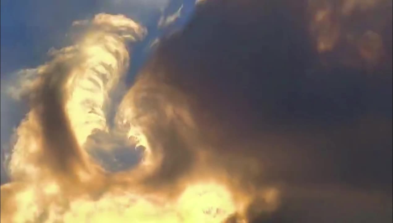 Watch the plane break through the clouds!383