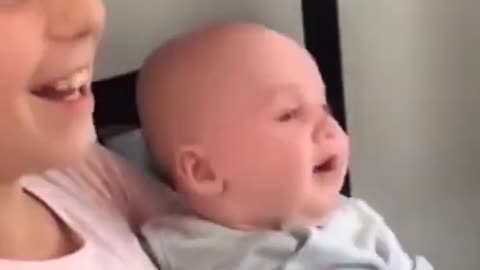 very baby with funny laugh😂