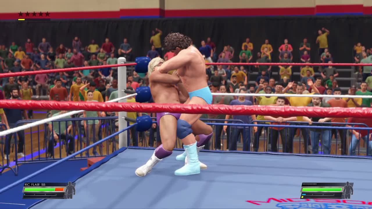 wwe2k22 Mid-south Match 1 Don muraco vs Ric Flair