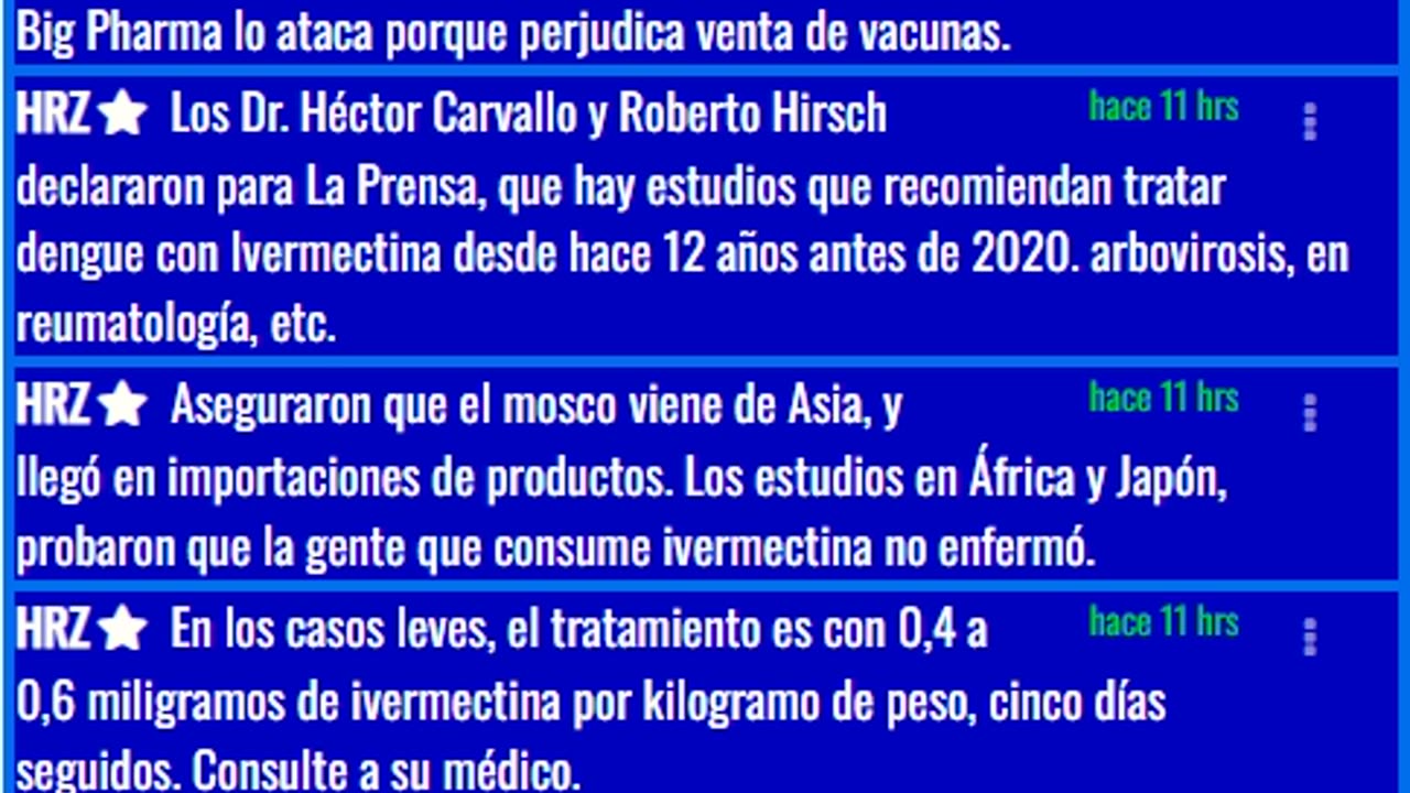 🔴- Estudios sobre Ivermectina tienen una antigüedad de 12 años
