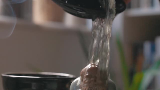 Pouring Hot Tea on a Statue