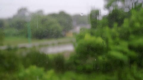 Nature sounds - rain sounds from the window for stress relief and meditation