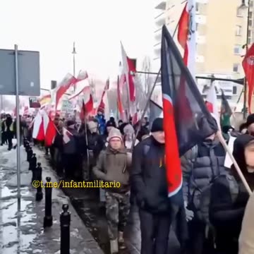 Demonstracja antynatowska w Polsce; Anti NATO demonstration in Poland