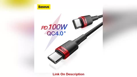 Deal Baseus USB C to USB Type C Cable for MacBook