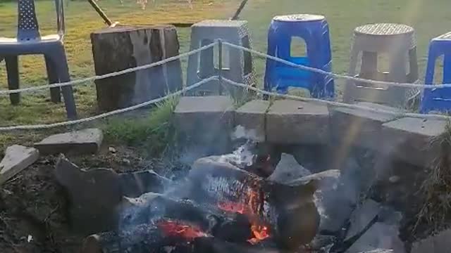 camping fire