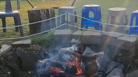 camping fire