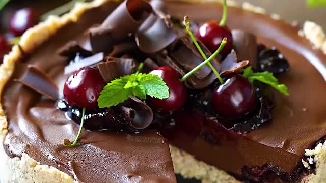 Rustic Chocolate Cherry Tart