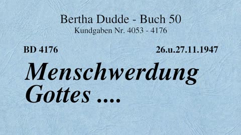 BD 4176 - MENSCHWERDUNG GOTTES ....