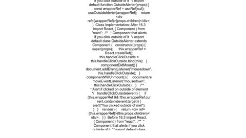Detect click outside React component