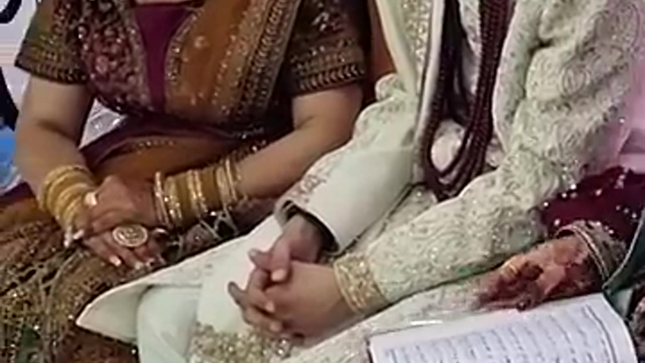 Bride reading the Holy Quran