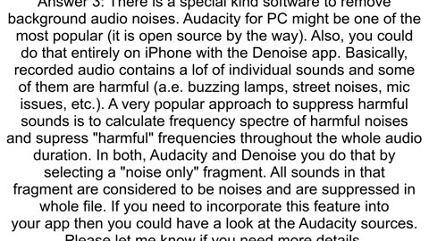 How reduce background noise while recording in iphone