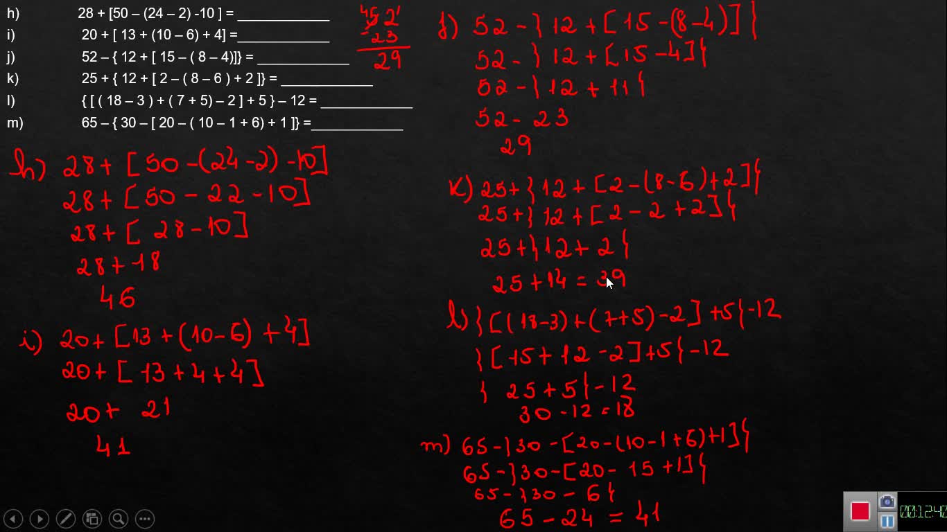 Sefa 6º Ano - Revisão Matemática – Capítulo 1 - Parte 3 - expressões numéricas - Nº 1.