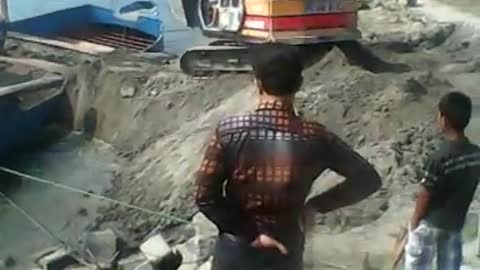 Heavy Equipment Operator Making A Mistake