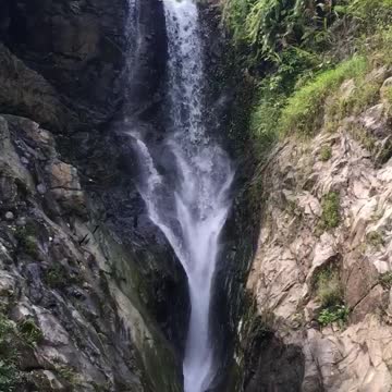 waterfall on the mountain top