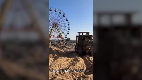 Hamas tunnel entry point located by IDF next to the Ferris wheel at an amusement park.