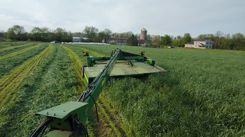 Farming in the USA - mowing rye