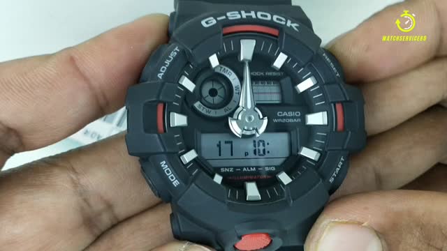 casio G-SHOCK GA-700-1ADR Time setting