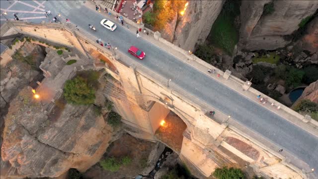 aerial view of ronda malaga spain