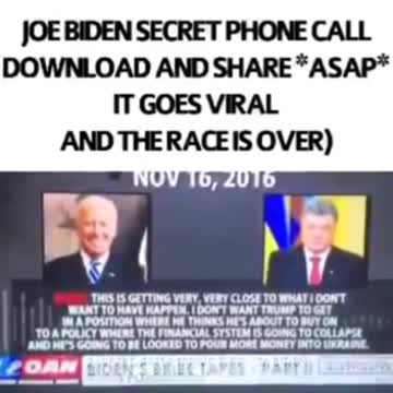 JOE BIDEN SECRET PHONE CALL 2017 WITH UKRAINE