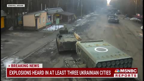 WATCH_ Video Shows Tanks From Belarus Crossing Into Ukraine