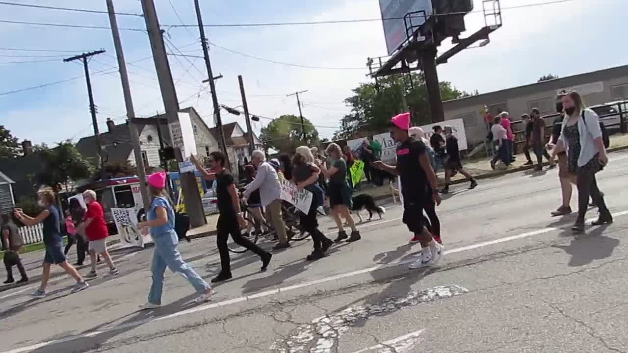 Crusader on Fire at Women's March Cleveland Ohio Part 2