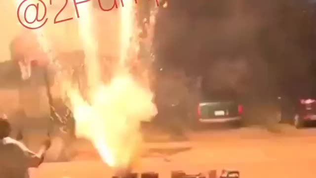 Collab copyright protection - lighting fireworks near explosions