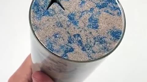 blue and white kinetic sand asmr!