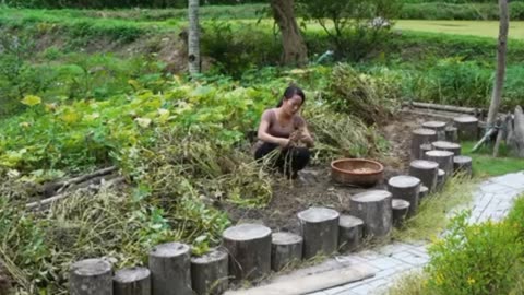 30 Days to Build a Rustic Kitchen with a Secret Cooking Hack