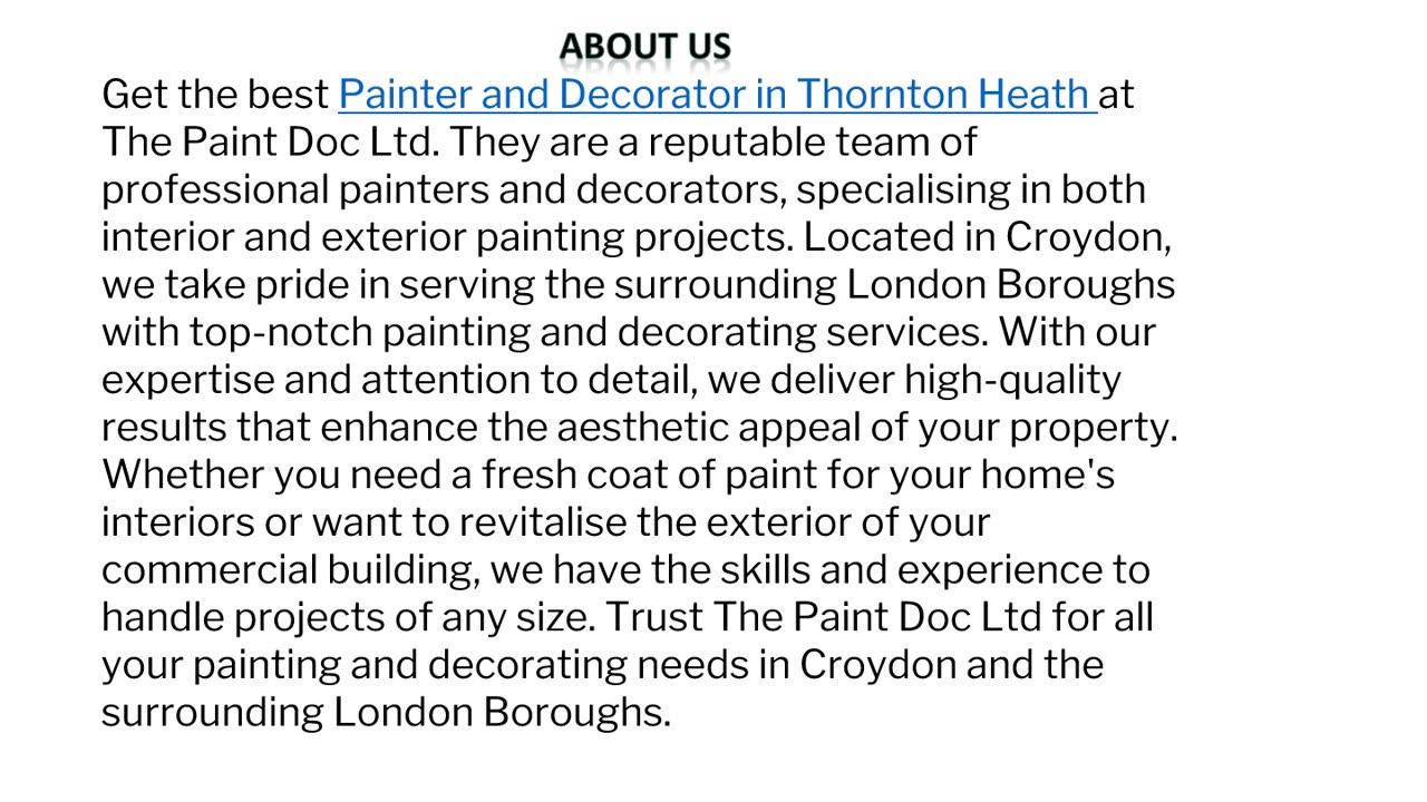 Best Painter and Decorator in Thornton Heath