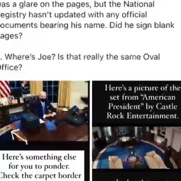Fake Biden, fake oval office