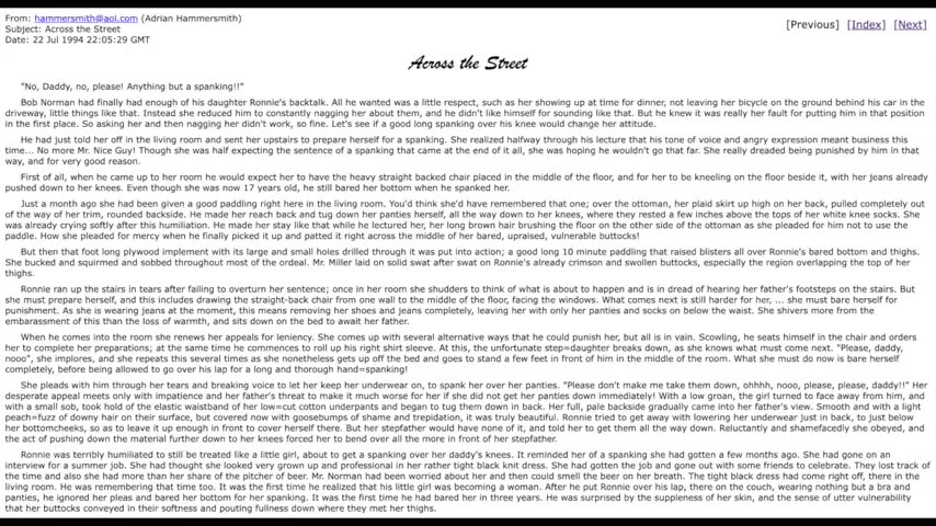 Across the Street (spanking story) by Adrian Hammersmith