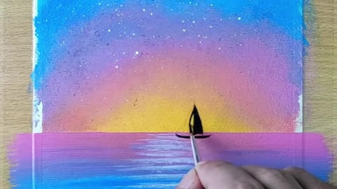 Draw A Small Boat On The Sea