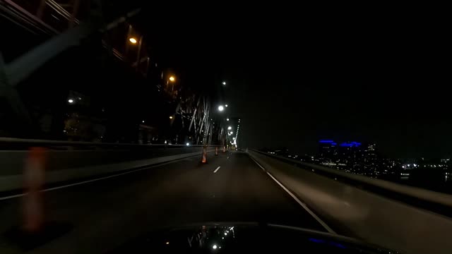 Driving Williamsburg Bridge NYC New York Manhattan Brooklyn at Night (12-29-2021)