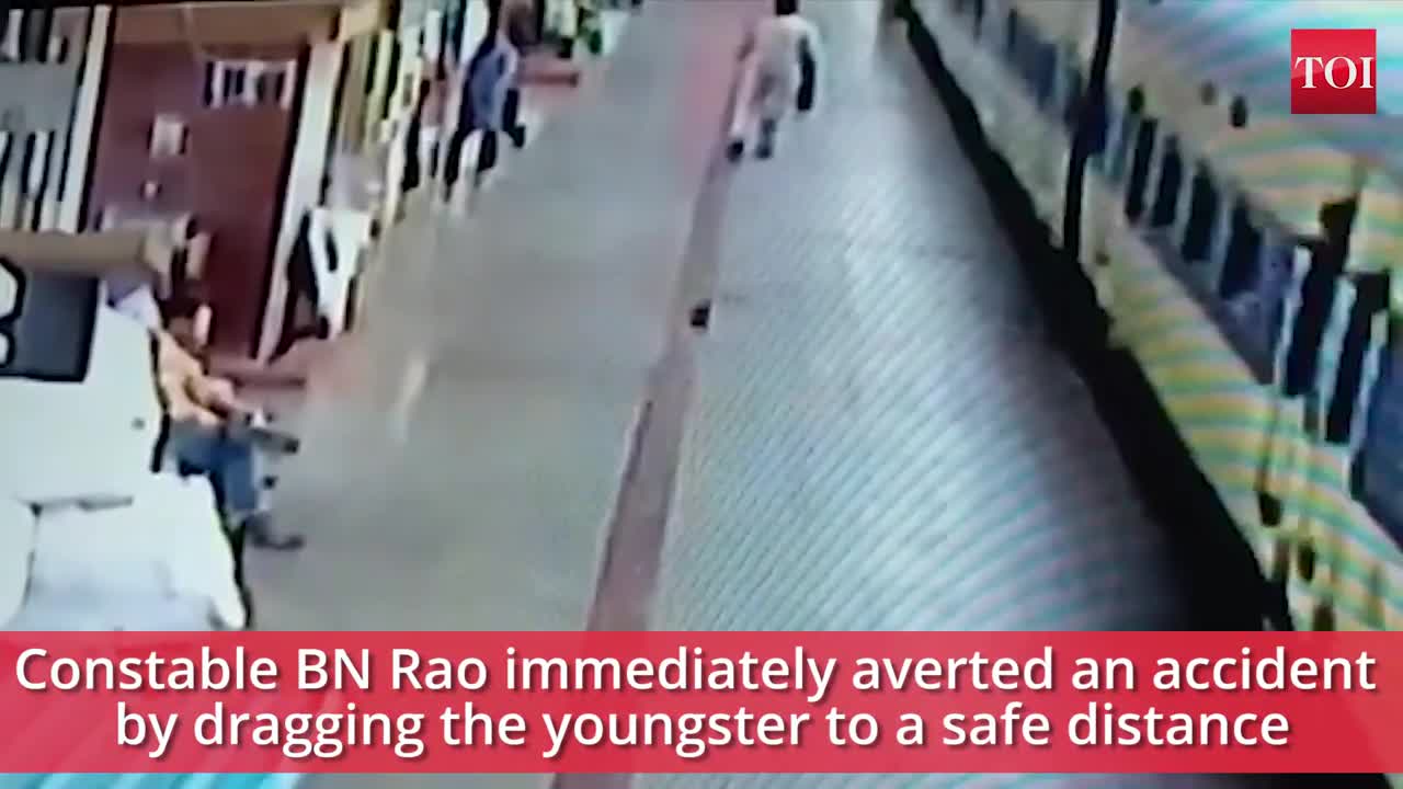 On cam: RPF cop saves passengers life at Bhubaneswar station