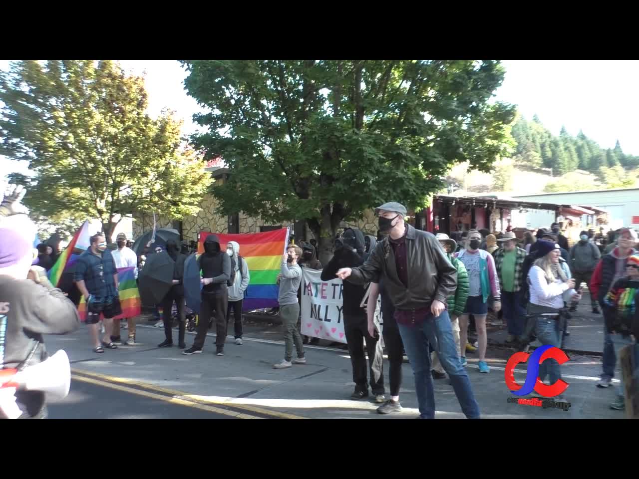 Though Massively Outnumbered, Patriots Protest Exploitation of 11 Year Old Girl Drag Queen