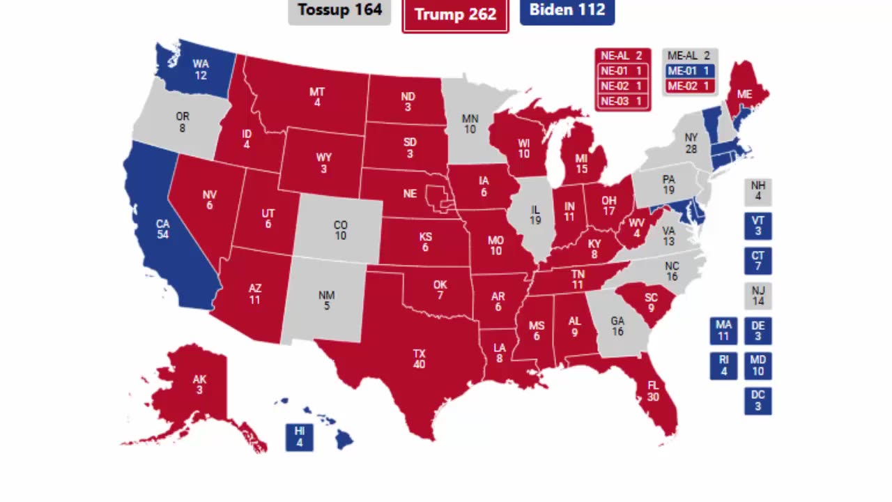 Alternate History 2024 Election Prediction Donald Trump vs Joe Biden