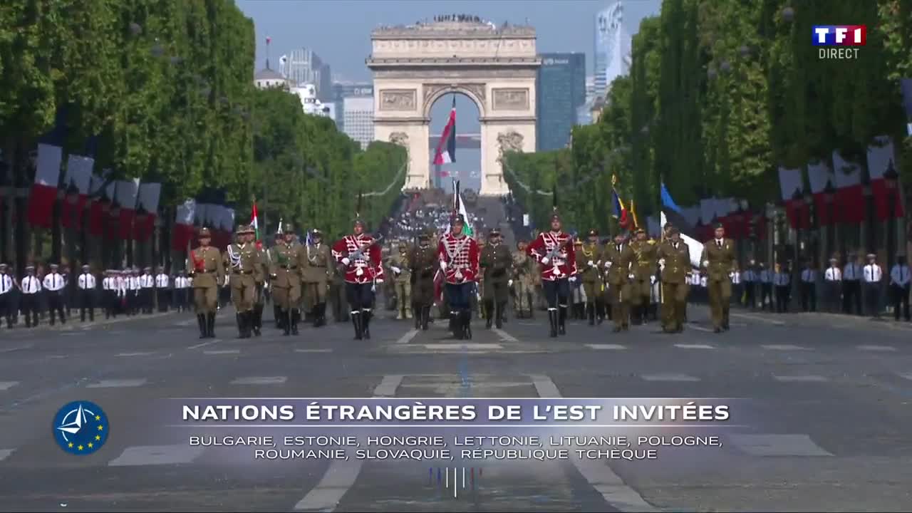 Today in France is the national holiday