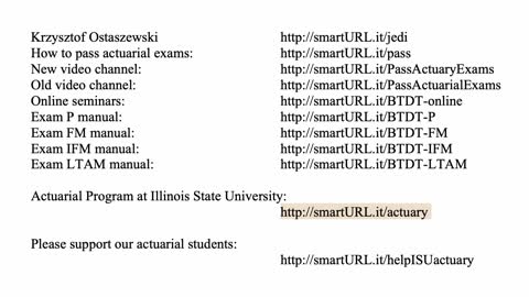 Exam P exercise for April 2, 2021